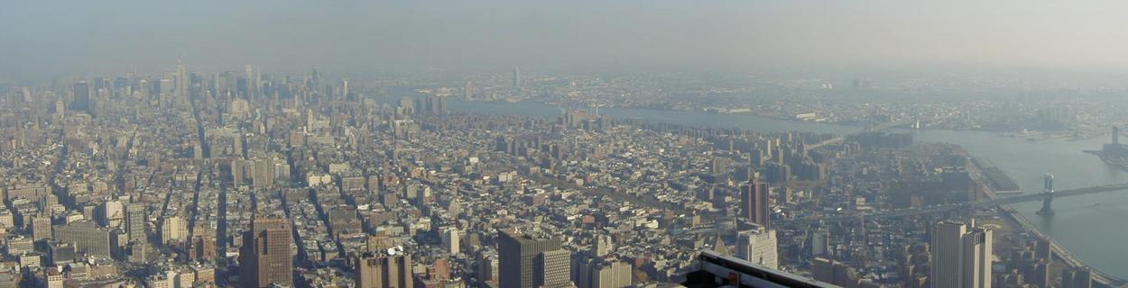 Panorama of New York from the World Trade Centre<br>Location: <a href="https://www.google.com/maps/search/?api=1&query=40.71101,-74.0131" target="_new">World Trade Centre Outside Observation Deck</a>